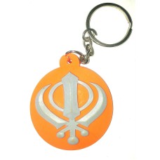 Funky looking hindu sikh key chain khalsa singh khanda key ring in many colours