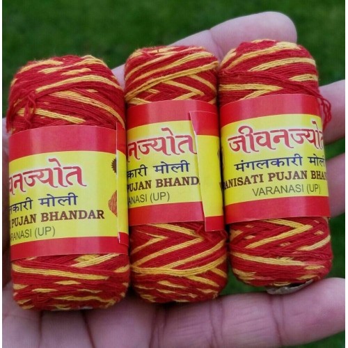 3x mauli thread pack mouli good luck dhaga wedding kalawa sacred hindu religious