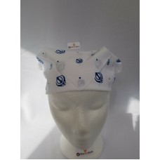 Sikh Hindu Blue Khandas White bandana Head Wrap Gear Rumal Handkerchief Gift