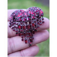 Red Heart Celebrity Brooch Stunning Vintage Look Retro Style Love Broach Pin D5R