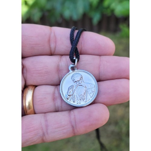 Ek Onkar Guru Nanak Ji Pendant Sikh Silver Plated in black thread Necklace LL1