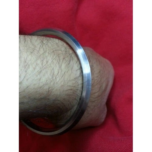 Unisex shining stainless steel thin 5 lines sikh singh khalsa kara sikh bracelet