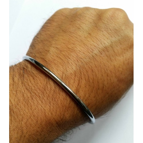 Stunning smooth chrome plated smooth thin sikh singh khalsa kara bracelet kada k
