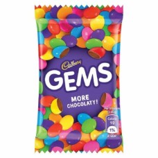 Cadburys Gems - Delicious Hard Coated Chocolate Buttons | 20 Pack | 8g Each | UK