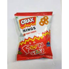 Crax Corn Rings - Tangy Tomato Flavour, 30g, Vegetarian, Crunchy Snacks