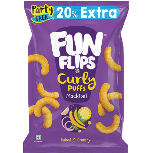 Fun Flips Curly Puffs Mocktail | 62.5g | Vegetarian