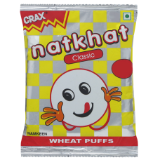 Crax Natkhat Wheat Puffs | Low-Fat Healthy Snack | Vegetarian