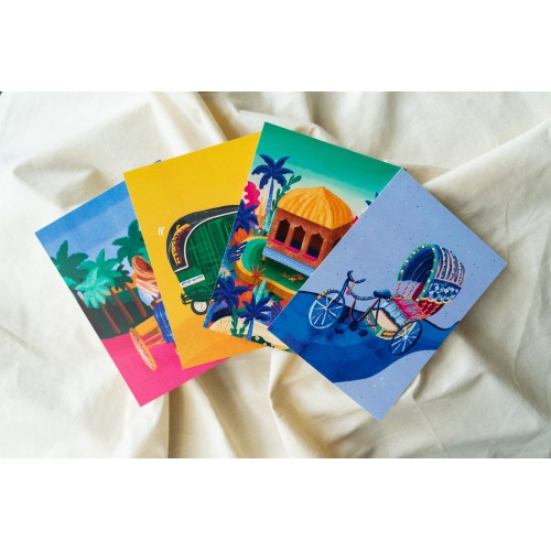Life in Colour' Postcard Set of 4