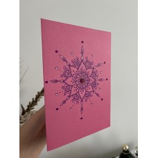 Hand Drawn Flower Mandala Greeting Card 