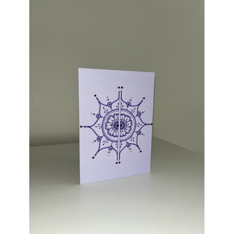 Hand Drawn Mirrored Mandala Greeting Card