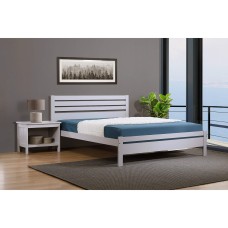 Astley King Size Bed Solid Hardwood Grey