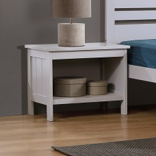 Astley Bedside Solid Hardwood Grey