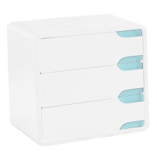 Badini Chest White Matt Gloss 3 Drawer