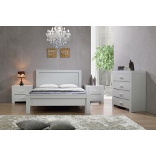 California King Size Bed Grey