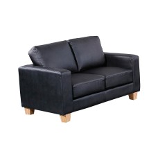 Chesterfield 2 Seater Sofa PU Black