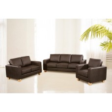 Chesterfield 3 Seater Sofa PU Brown