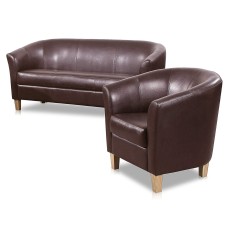 Claridon 3 Seater Sofa PU Brown