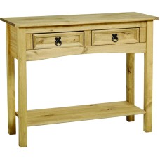 Corona Console Table 2 Drawer with Shelf