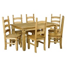 Corona Dining Set with 6 Chairs