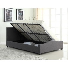 Elle Storage Linen King Size Bed Grey