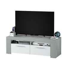 Epping TV Unit 2 Doors White & Concrete 016621L