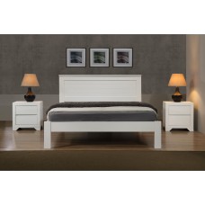 Etna King Size Bed White