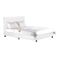 Fusion PU King Size Bed White