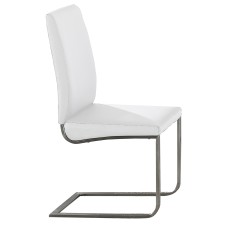 Maxwell PU Chairs Stainless Steel & White