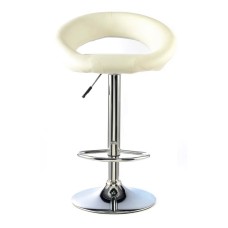 Murry Bar Stool PU Chrome & White (2s)