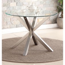 Nelson Dining Table with Brushed Stainless Steel
