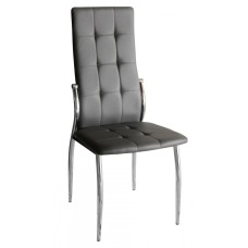 Oyster PU Chairs Grey & Chrome