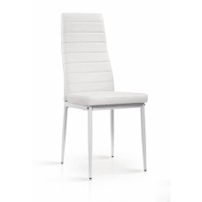 Pearl PU Chairs White with White Legs (6s)