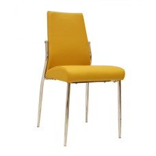 Renzo PU Chairs Chrome & Yellow (4s)