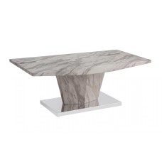 Rosebank Marble Effect Coffee Table with Stainless Steel Base