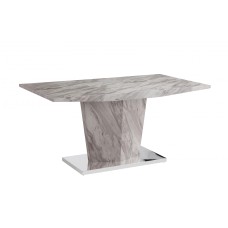 Rosebank Marble Effect Dining Table with Stainless Steel Base