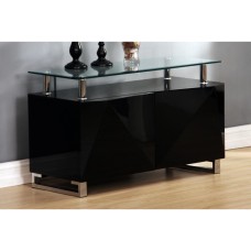 Rowley Black High Gloss Sideboard 2 Doors