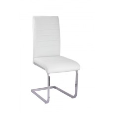 Ryker PU Chairs Chrome & White (4s)
