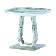 Westlake Marble Effect Glass Lamp Table