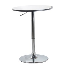 Zen Bar Table White Top with Chrome Base