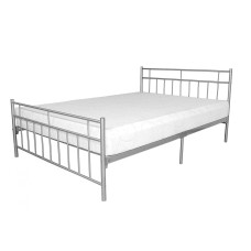 Davina Metal Bed 4 Foot Silver