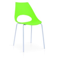 Orchard Plastic (PP) Chairs Green with Metal Legs Chrome