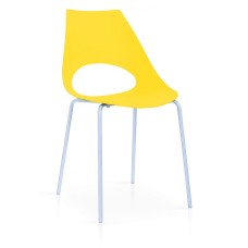 Orchard Plastic (PP) Chairs Yellow with Metal Legs Chrome