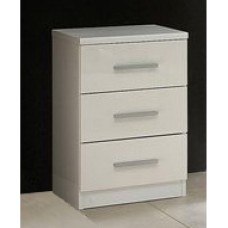 Topline Bedside 3 Drawer Black