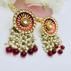 Maroon Meenakari Tassel