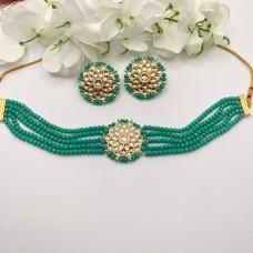 Turquoise Beaded choker set