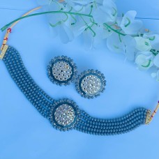 Grey Beaded choker set