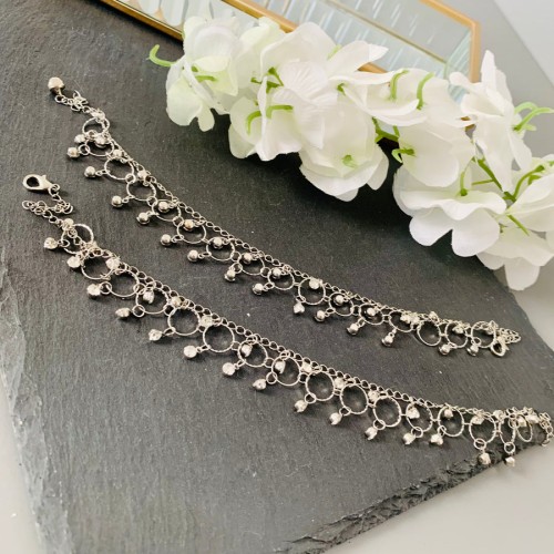 Antique Silver Anklets/Payal
