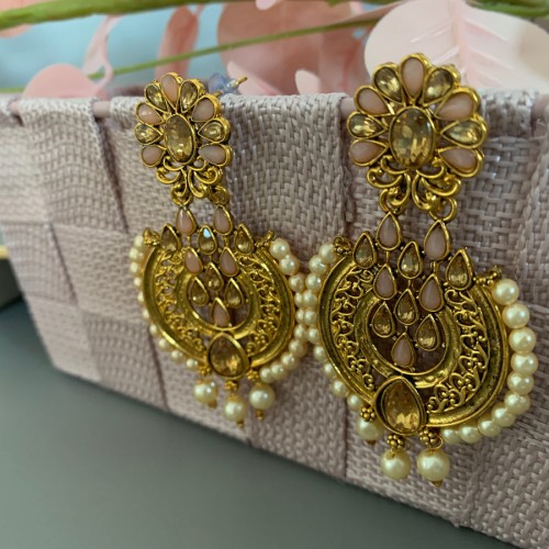 Baby Pink Aadya Earrings