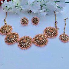 Light Pink Round Choker Set