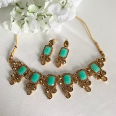 Jade Stud Necklace Set